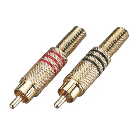 Soundsation SRCA01M-B - Fém csatlakozó RCA papa (25 db-os csomag)