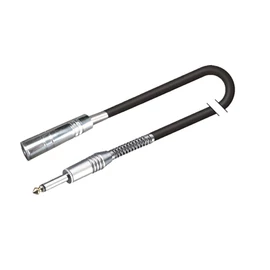 Soundsation MICJJF-6BK - Aszimmetrikus hangszerkábel: 6.3mm Jack MONO - 6.3mm Jack mama MONO / 6m