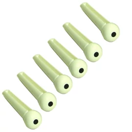 2085 - Csontszín gitártüske fekete pöttyel (50 db-os kiszerelés)