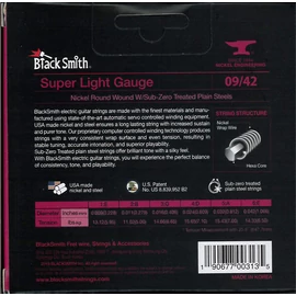 BlackSmith Electric, Super Light 09-42 húr - 3 szett