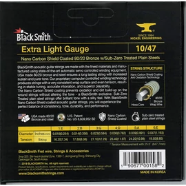 BlackSmith AOT Acoustic Bronze, Extra Light 10-47 húr