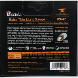 BlackSmith AOT Acoustic Phosphor Bronze, Extra Thin Light 09-42 húr