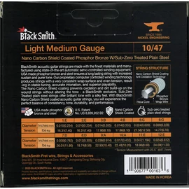 BlackSmith AOT Acoustic Phosphor Bronze, Medium Light 10-47 húr - 12 húros