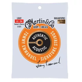 Martin húr - akusztikus, foszfor-bronz, 12-54 Light Tommy Emmanuel - 3 szett