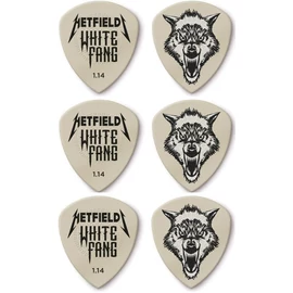 Dunlop James Hetfield White Fang Custom Flow Pick 1.14 6 Pack