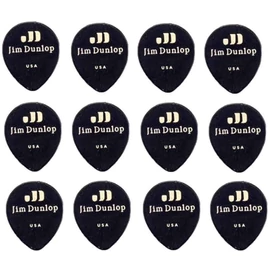 Dunlop 485P-03HV Celluloid Teardrop Black Heavy Player's Pack