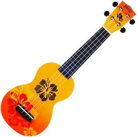 Mahalo Soprano Ukulele Hibiscus Orange Burst