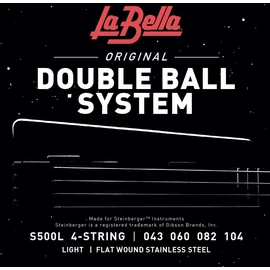 LaBella S500L Double Ball End Flat Wound Bass Strings Light 43-104