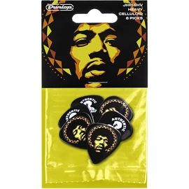 Dunlop Jimi Hendrix Guitar Picks Aura 6 Pack