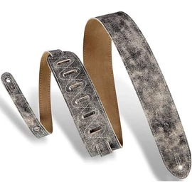 Levys Leather Guitar Strap Black M12BOG BLK