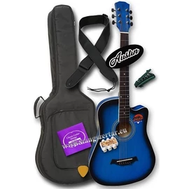 Austin AW-38 BL 3/4-es akusztikus gitár szett 2
