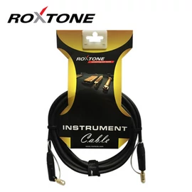 Roxtone GGJJ110L5 6,3 Jack mono - 6,3 pipa Jack mono professzionális gitárkábel, 5m (fekete)