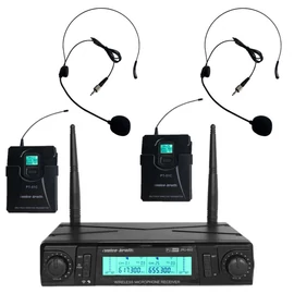 Voice-Kraft JRU-602/HT-11A/PT-51C UHF zsebadós mikrofon szett 2 db fejmikrofonnal