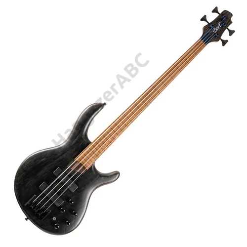 Cort B4-Element-FL-OPTB elektromos basszusgitár, fretless, Bartolini Preamp, fekete