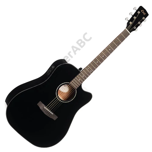 Cort Earth60CE-BK akusztikus gitár elektronikával, cutaway, fekete