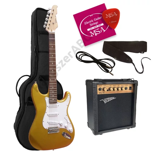 Vision ST-5 G Gold arany színű elektromos gitár szett 4