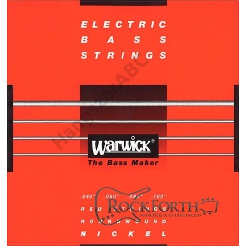 42210 Warwick Red Label 4 Húros 040 - 100/ Rozsdamentes Acél Basszusgitárhúr