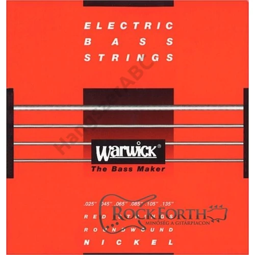 42401 Warwick Red Label 6 Húros 025 - 135/ Rozsdamentes Acél Basszusgitárhúr