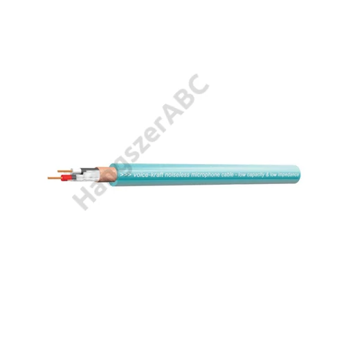 Voice-Kraft V-HPC230TRBL Mikrofonkábel, átlátszó kék