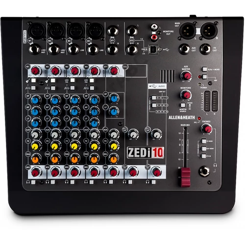Allen&Heath ZEDi-10, kisformátumú keverő, 4 monó/2 sztereó csatorna, 24/96 USB 4X4