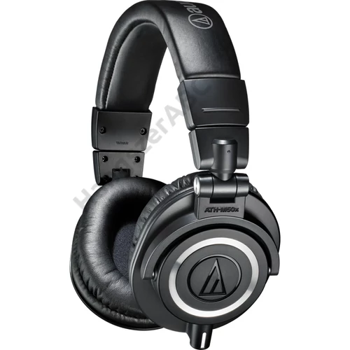 Audio-Technica ATH-M50x, preciziós zárt stúdiófejhallgató, összecsukható, 3db lecsatolható kábellel