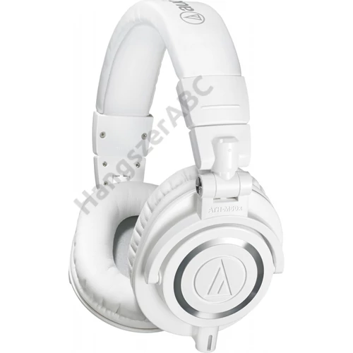 Audio-Technica ATH-M50xWH, preciziós zárt stúdiófejhallgató, összecsukható, 3db lecsatolható kábellel