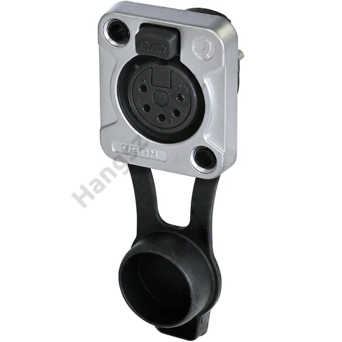 REAN 5P XLR kábelcsatlakozó mama aljzat IP65 króm/ón - ömlesztve csomagolt