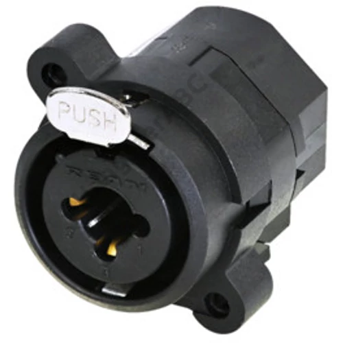 REAN 3P XLR - 6,3 mm sztereó jack COMBO mama csatlakozóaljzat, Jack és földkontaktus