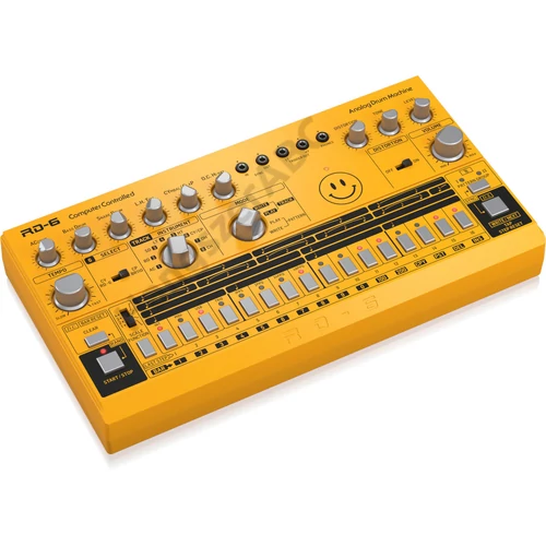 Behringer RD-6-AM analóg dobgép szekvenszerrel, sárga