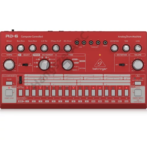 Behringer RD-6-RD analóg dobgép szekvenszerrel, piros