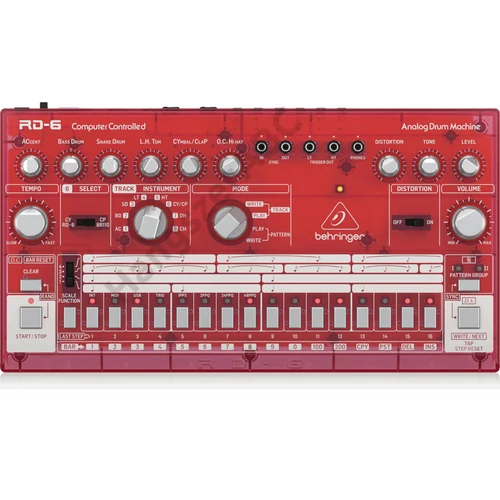 Behringer RD-6-SB analóg dobgép szekvenszerrel, világos piros