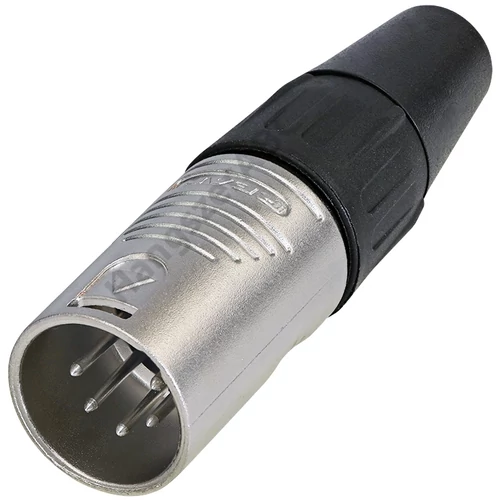 REAN 5P XLR kábelcsatlakozó papa króm/ezüst érintkezők - ömlesztve csomagolt