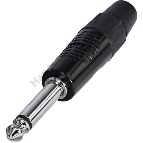 REAN Mono 6,3mm JACK fekete ház, ónozott érintkezők