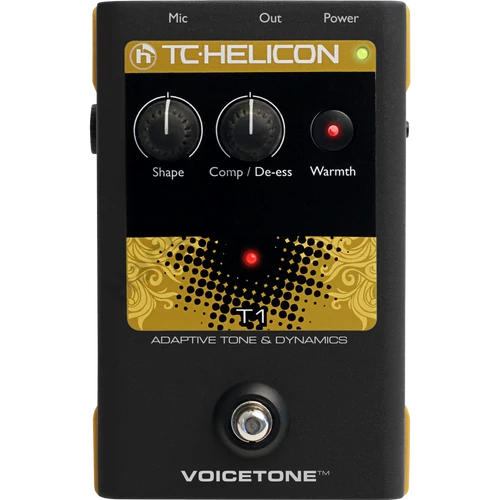 TC Helicon VoiceTone T1 adaptív dinamika és hangszín ének/gitár pedál