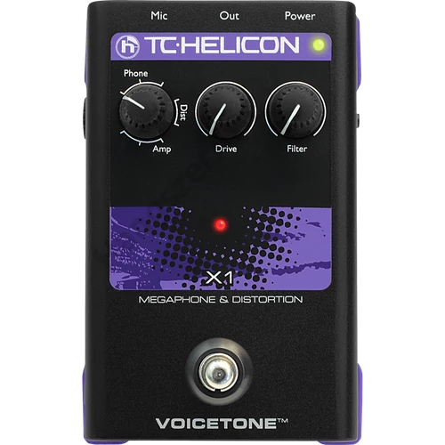 TC Helicon VoiceTone X1 megafon és torzító ének effekt pedál