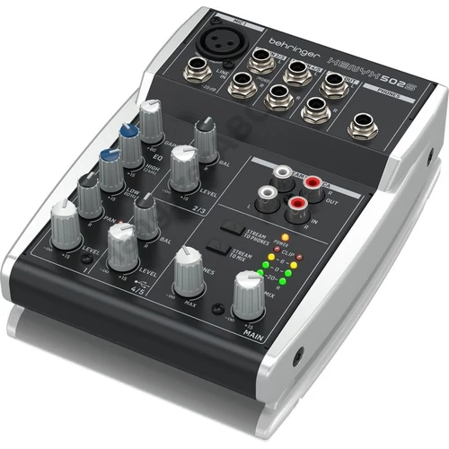 Behringer XENYX 502S 5-csatornás analóg keverő USB streaming interfésszel