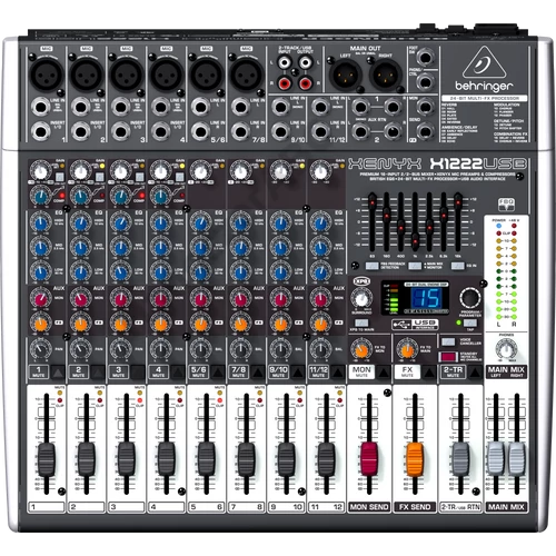 Behringer Xenyx X1222USB Effektes Keverő USB-csatlakozóval
