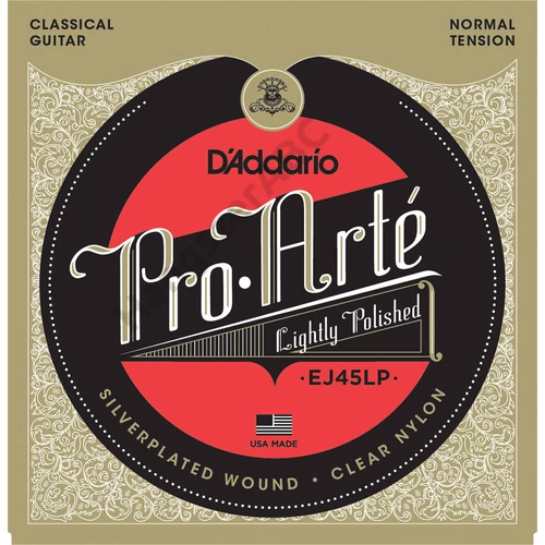 D'Addario EJ45LP klasszikus gitár húrkészlet pro-arte, húrkészlet, nylon/silver wound, normal tension