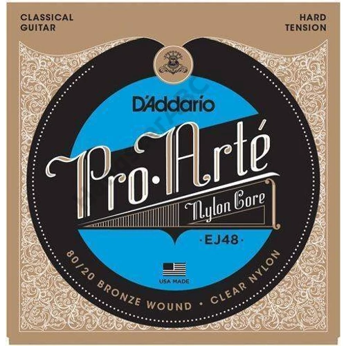 D'Addario EJ48 klasszikus gitár húrkészlet pro-arte, húrkészlet, nylon/bronz 80-20, hard tension