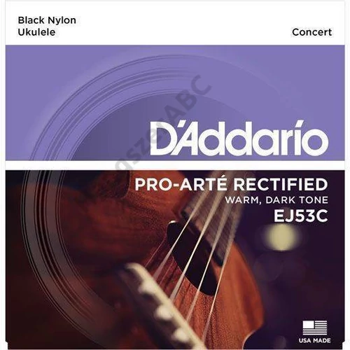 D'Addario EJ53C ukulele húrkészlet koncert Pro-Arte, black nylon