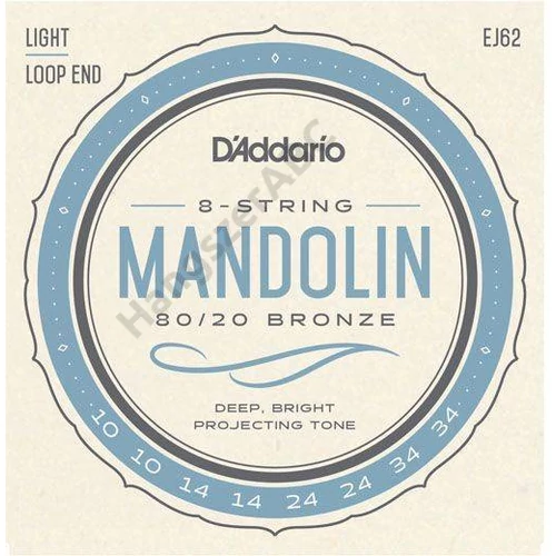 D'Addario EJ62 mandolín húrkészlet 010-034, bronze, light