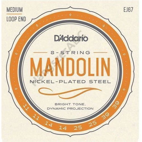 D'Addario EJ67 mandolín húrkészlet 011-039, nikkel, medium gauge