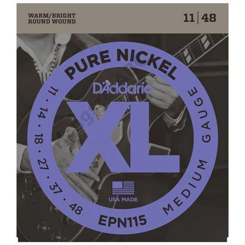 D'Addario EPN115 elektromos gitár húrkészlet 11-48 nikkel, széria XL Blues/Jazz Rock