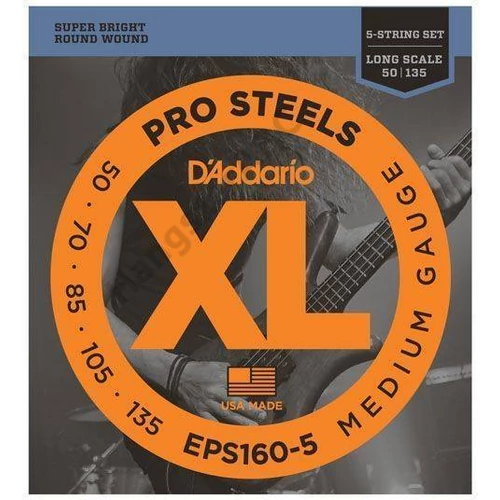 D'Addario EPS160-5 basszus gitár húrkészlet 50-135 Prosteels, széria XL long scale 5-húros