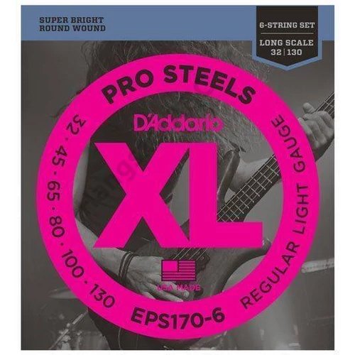 D'Addario EPS170-6 basszus gitár húrkészlet 30-130 Prosteels, széria XL long scale 6-húros