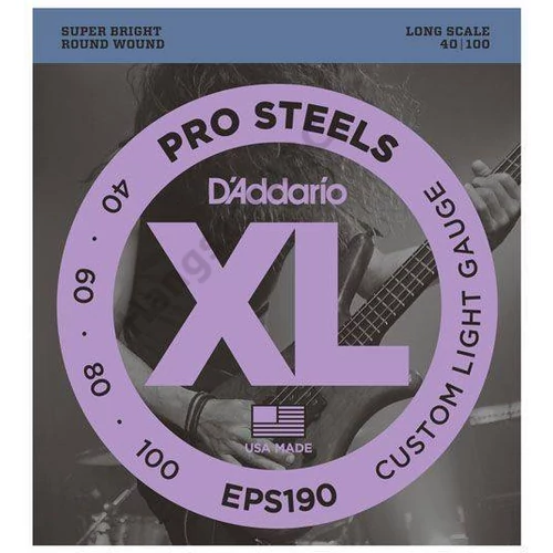 D'Addario EPS190 basszus gitár húrkészlet 40-100 Prosteels, széria XL long scale