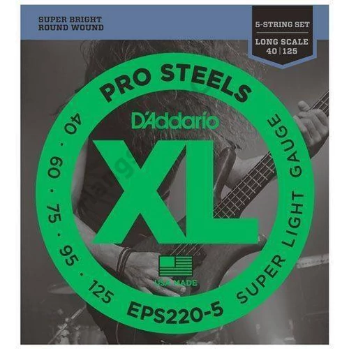 D'Addario EPS220-5 basszus gitár húrkészlet 40-125 Prosteels, széria XL long scale 5-húros