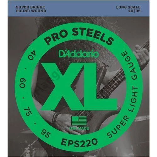 D'Addario EPS220 basszus gitár húrkészlet 40-95 Prosteels, széria XL long scale