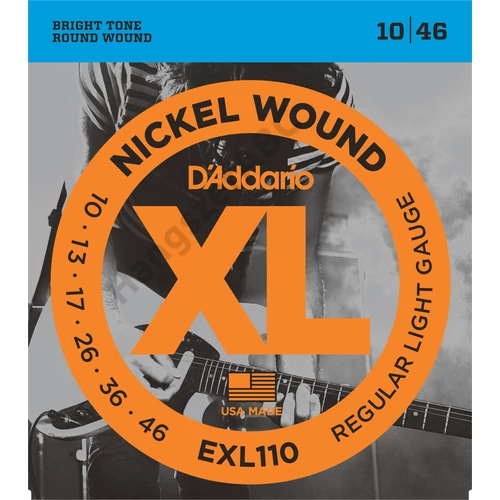 D'Addario EXL110 elektromos gitár húrkészlet 10-46 nikkel, széria XL super lite