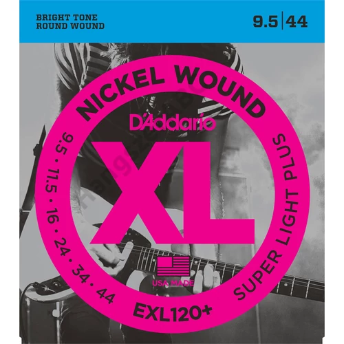 D'Addario EXL120+ elektromos gitár húrkészlet 9,5-44 nikkel, széria XL super lite plus